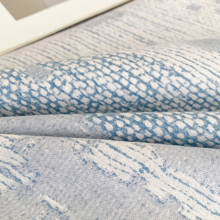 91家纺网 家纺一手货源 找家纺 幸嘉轩 2026新款全棉纯棉加厚百分百磨毛四件套墨彩-蓝