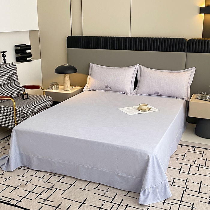 91家纺网 家纺一手货源 找家纺 幸嘉轩 2026新款全棉纯棉加厚百分百磨毛四件套满意人生-兰