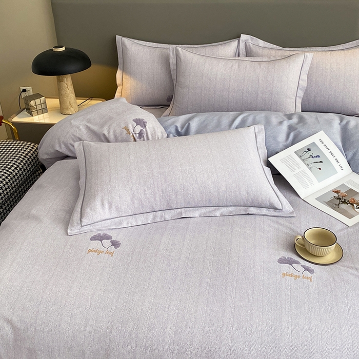 91家纺网 家纺一手货源 找家纺 幸嘉轩 2026新款全棉纯棉加厚百分百磨毛四件套满意人生-兰