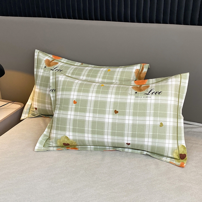 91家纺网 家纺一手货源 找家纺 幸嘉轩 2026新款全棉纯棉加厚百分百磨毛四件套仲夏美梦-绿