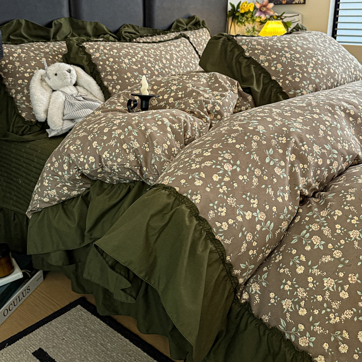 91家纺网 家纺一手货源 找家纺 （总）富米莱（原臻工厂） 2026新款韩系古法韩国水洗棉云棉大布袋法式浪漫大花边床盖夏凉被床盖四件套