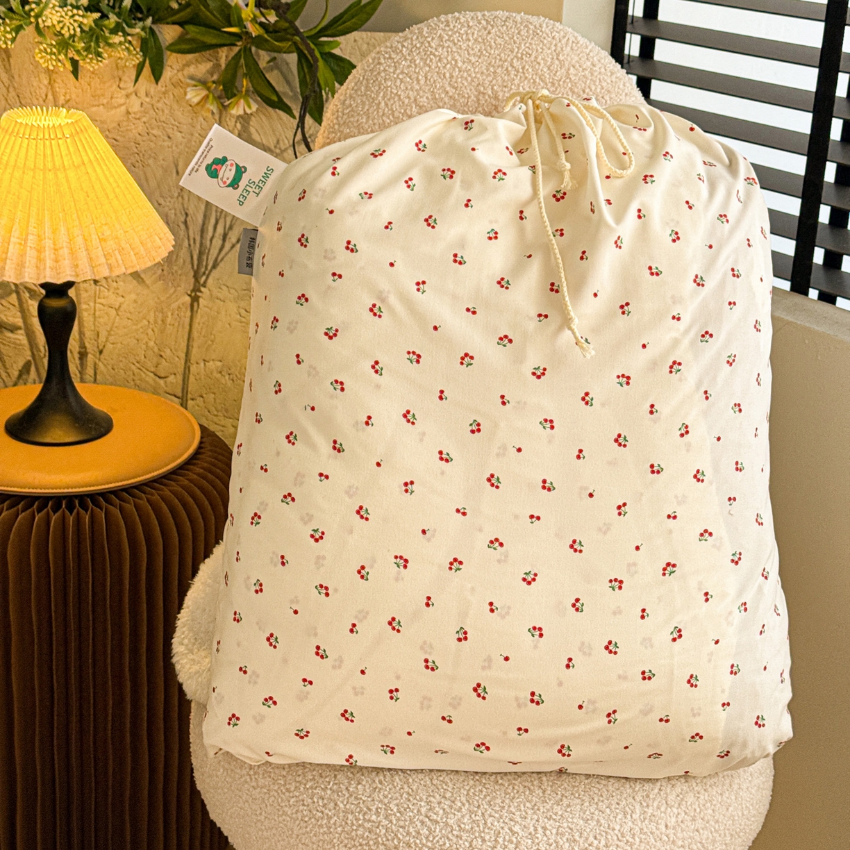 91家纺网 家纺一手货源 找家纺 富米莱（原臻工厂） 2026新款韩系古法韩国水洗棉云棉大布袋法式浪漫大花边床盖夏凉被床盖四件套 爆了樱桃