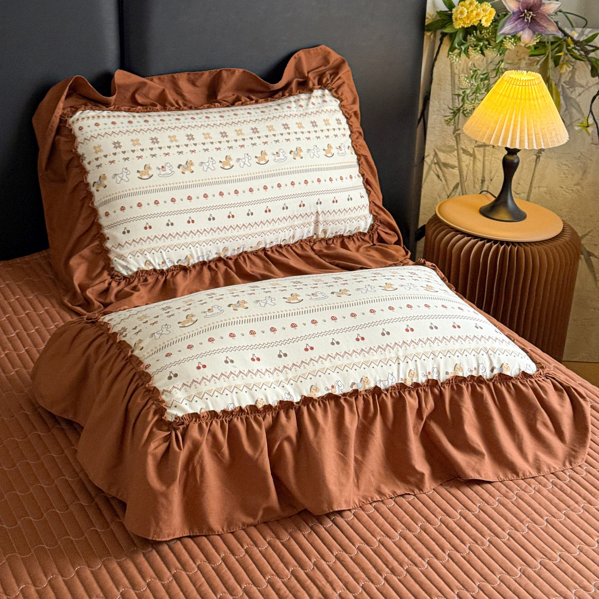 91家纺网 家纺一手货源 找家纺 富米莱（原臻工厂） 2026新款韩系古法韩国水洗棉云棉大布袋法式浪漫大花边床盖夏凉被床盖四件套 马上有钱