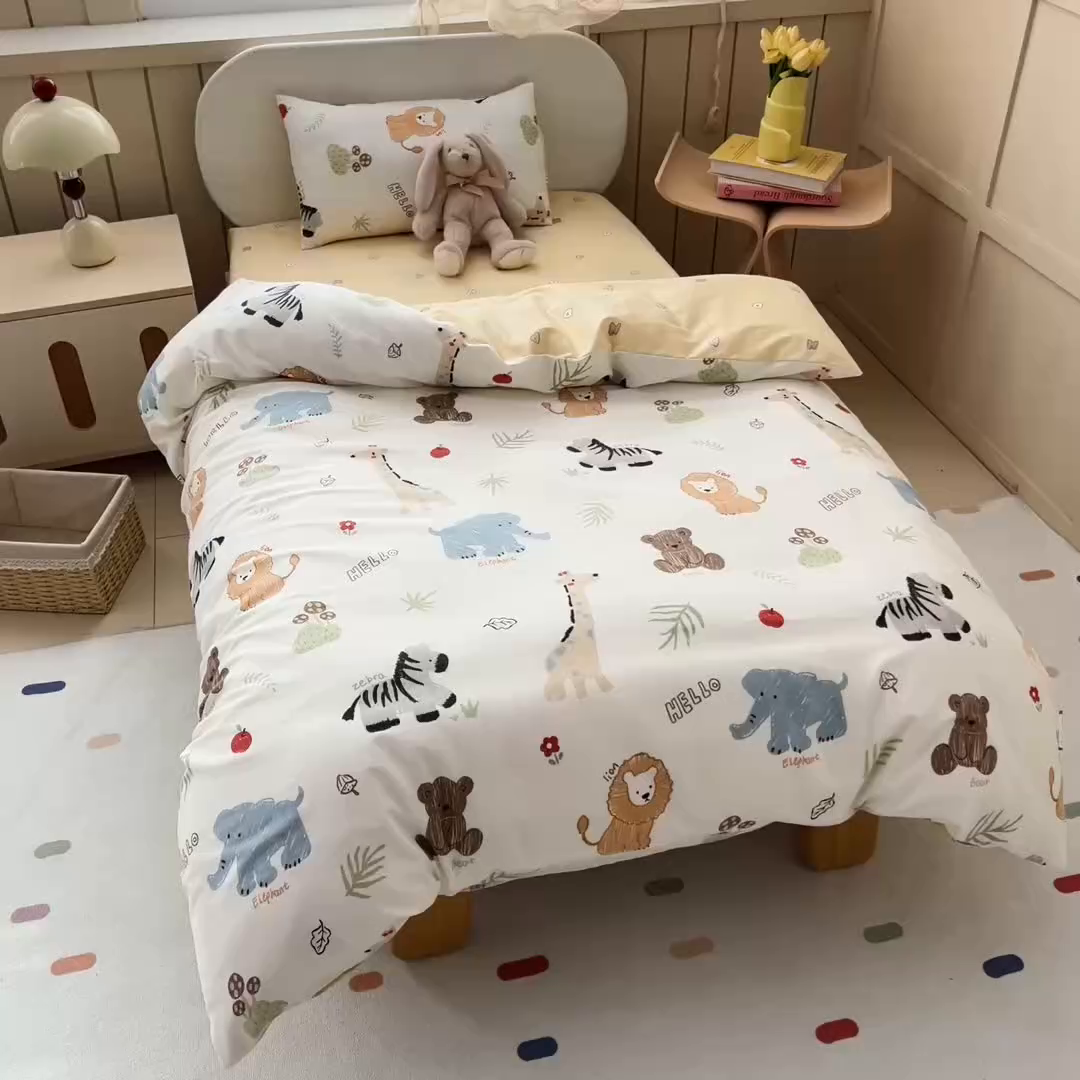 91家纺网 家纺一手货源 找家纺 （总）御棉坊 2026新款AB版全棉纯棉印花幼儿园三件套儿童午睡被宝宝入园含芯多件套