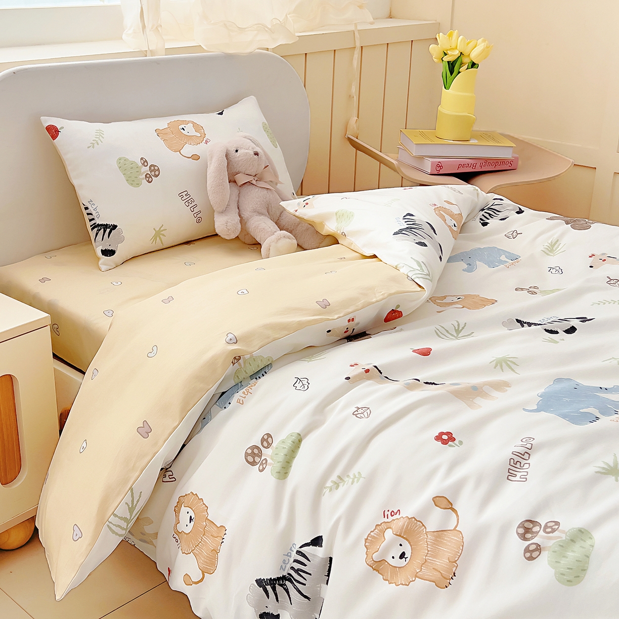 91家纺网 家纺一手货源 找家纺 （总）御棉坊 2026新款AB版全棉纯棉印花幼儿园三件套儿童午睡被宝宝入园含芯多件套