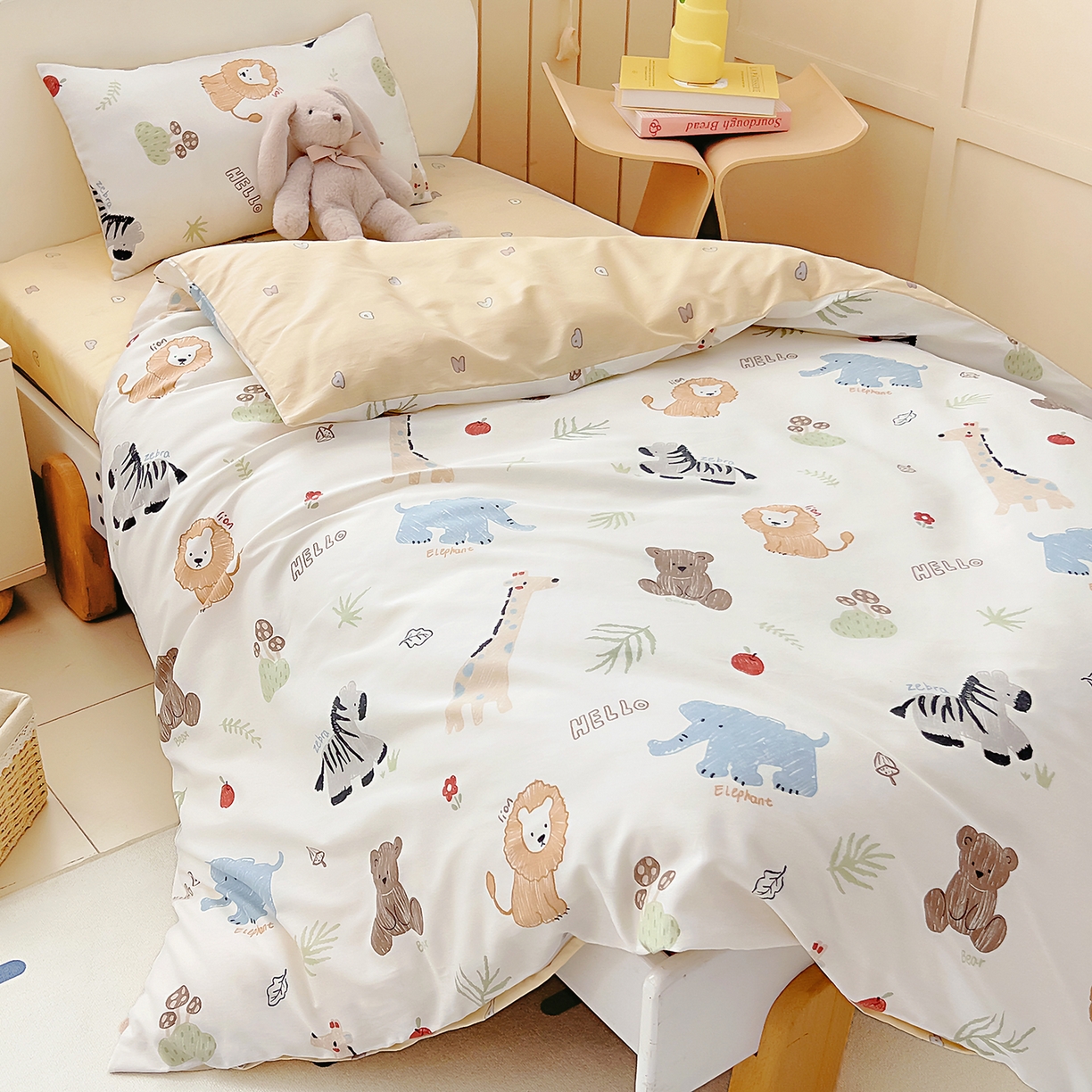 91家纺网 家纺一手货源 找家纺 （总）御棉坊 2026新款AB版全棉纯棉印花幼儿园三件套儿童午睡被宝宝入园含芯多件套