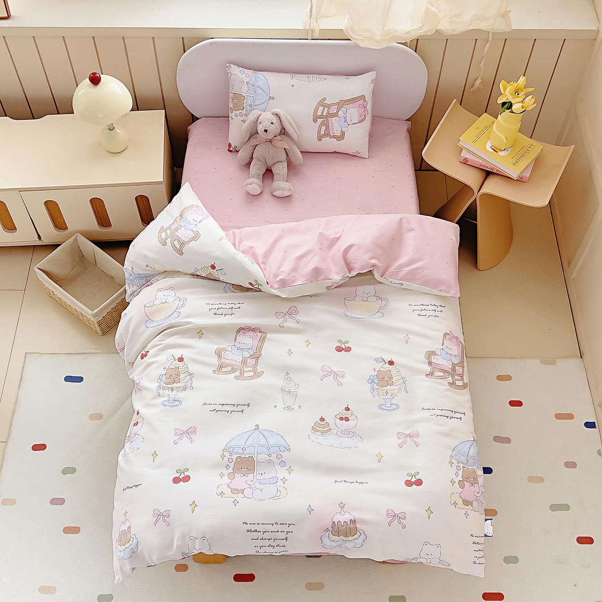 91家纺网 家纺一手货源 找家纺 （总）御棉坊 2026新款AB版全棉纯棉印花幼儿园三件套儿童午睡被宝宝入园含芯多件套