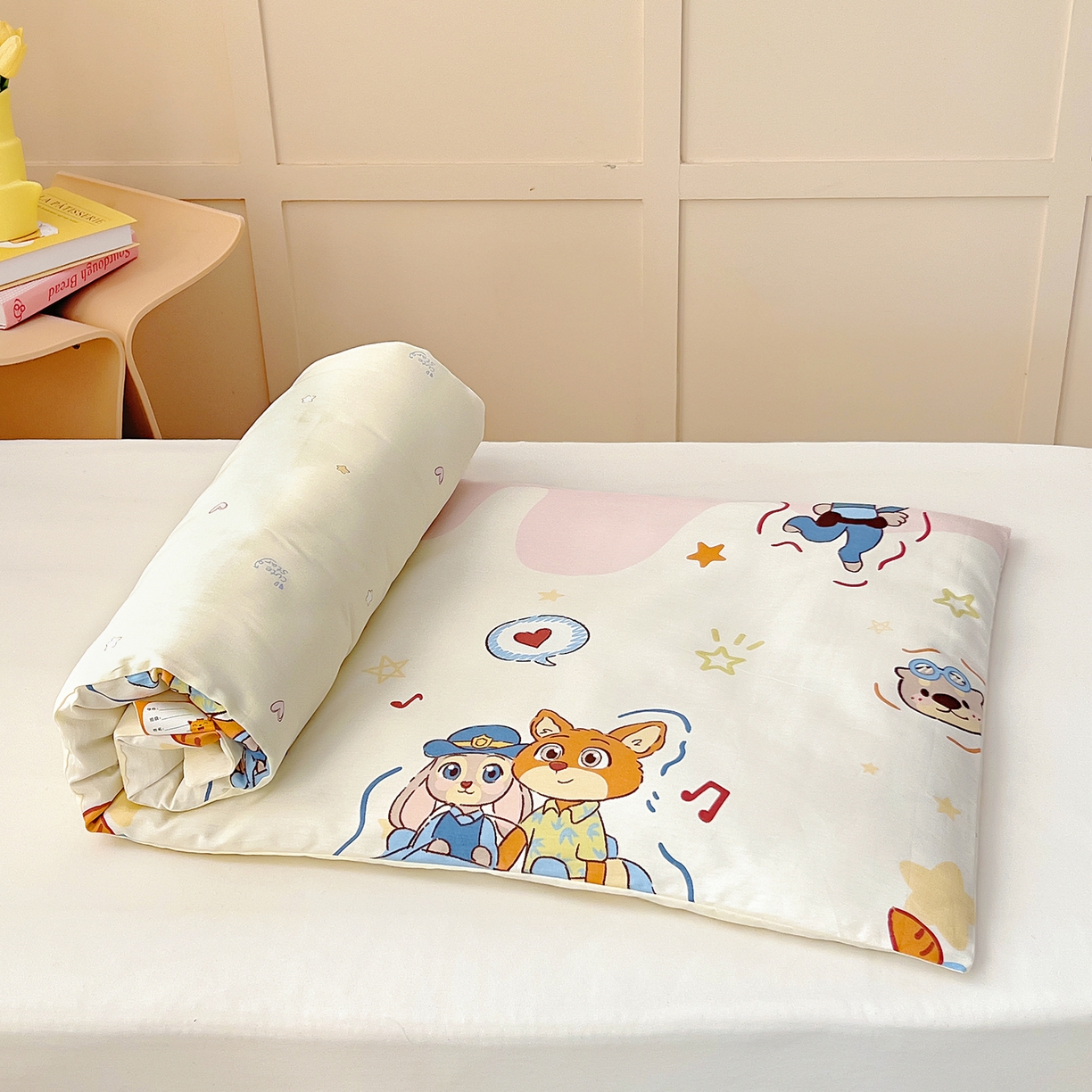 91家纺网 家纺一手货源 找家纺 御棉坊 2026新款AB版全棉纯棉印花幼儿园三件套儿童午睡被宝宝入园含芯多件套 最佳搭档