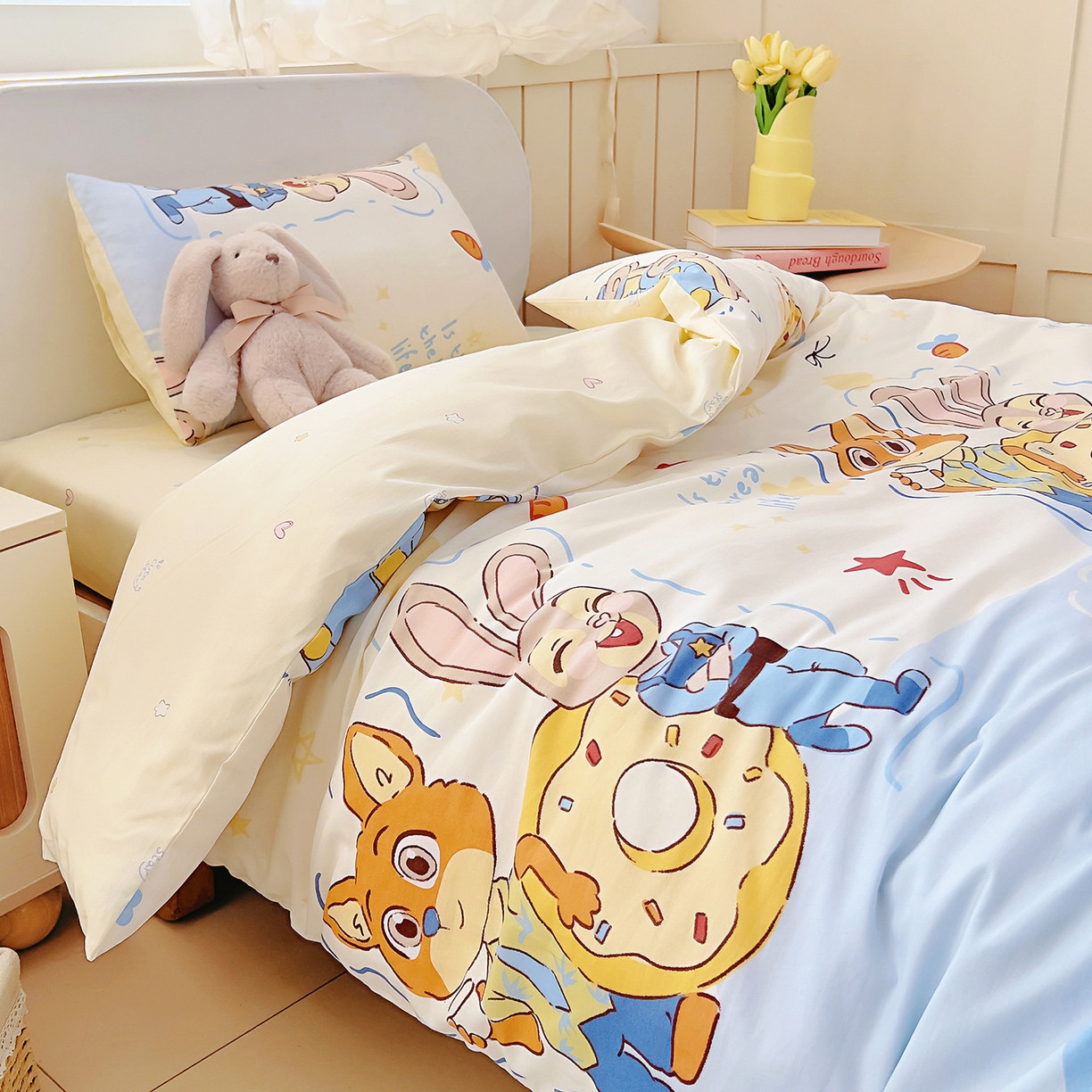 91家纺网 家纺一手货源 找家纺 御棉坊 2026新款AB版全棉纯棉印花幼儿园三件套儿童午睡被宝宝入园含芯多件套 最佳搭档