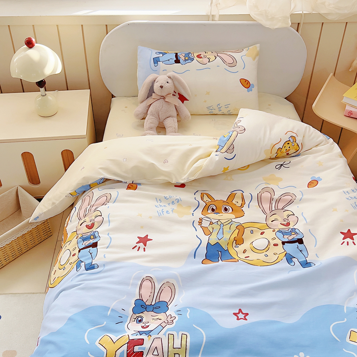 91家纺网 家纺一手货源 找家纺 御棉坊 2026新款AB版全棉纯棉印花幼儿园三件套儿童午睡被宝宝入园含芯多件套 最佳搭档