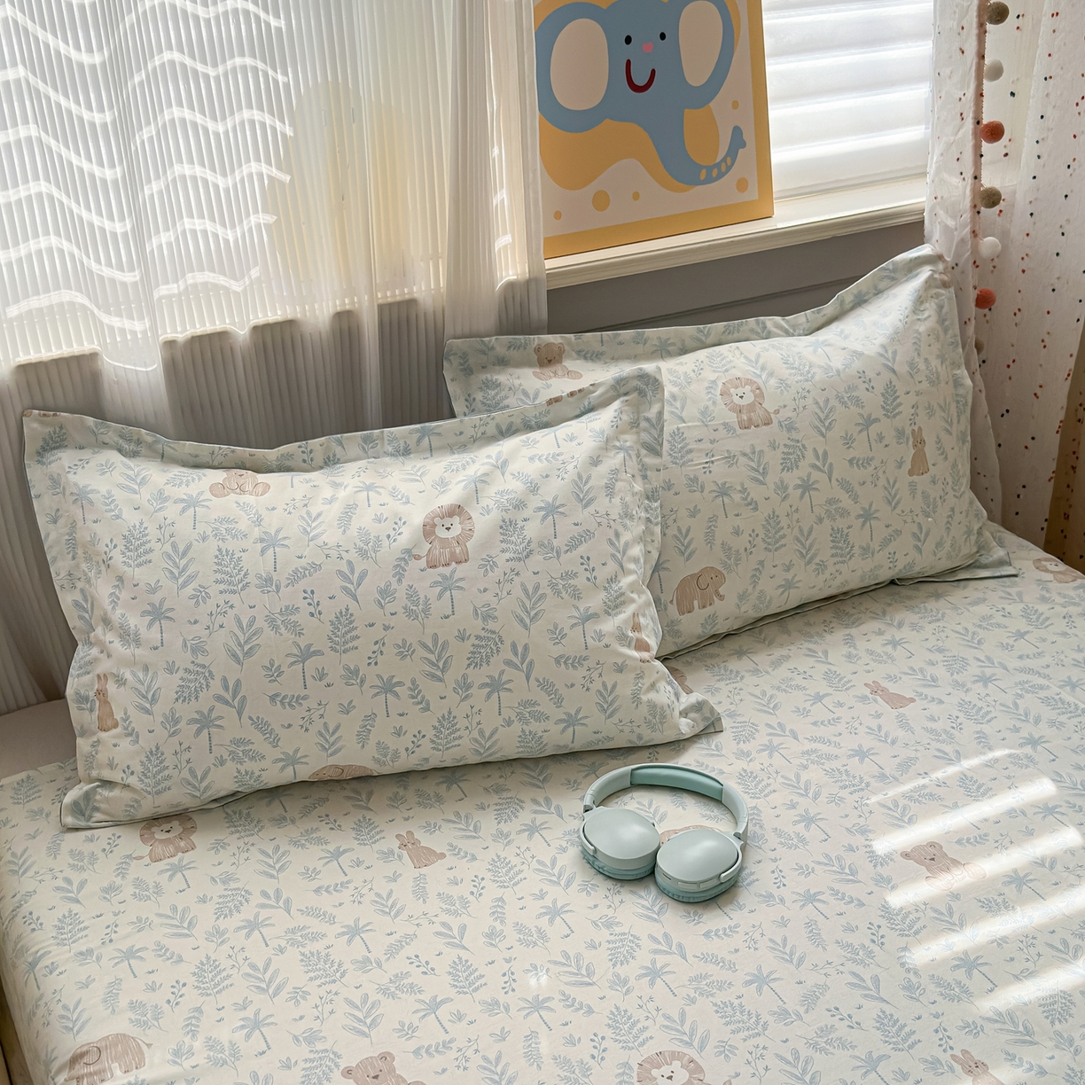 典雅家纺 2026新款12868全棉纯棉印花单枕套枕套单件单品枕套 森林小镇