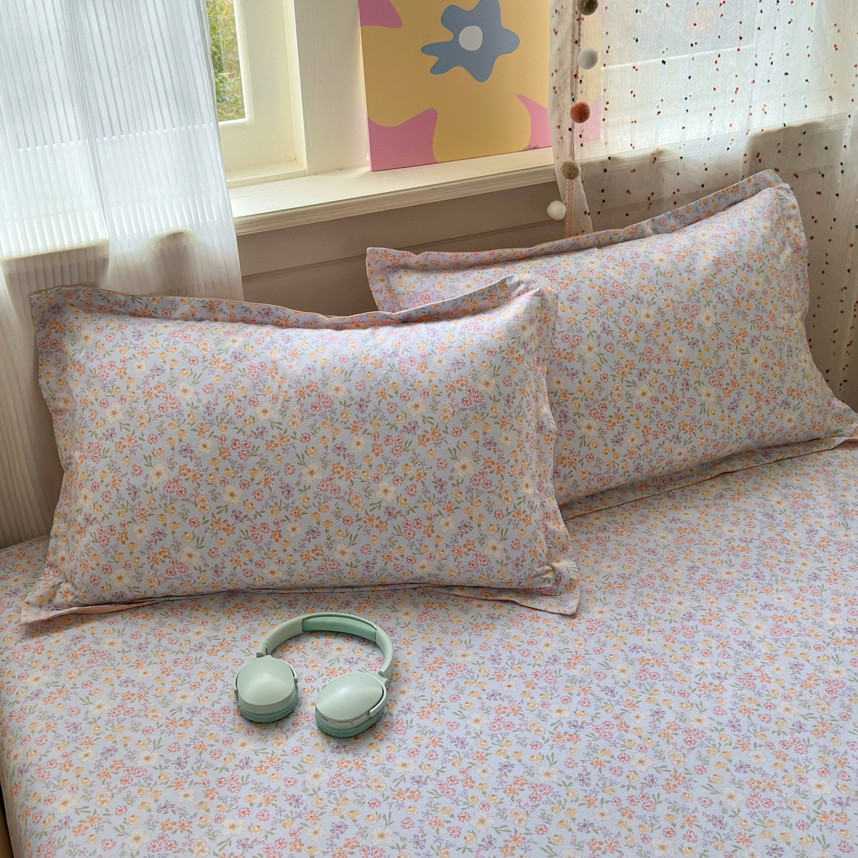 典雅家纺 2026新款12868全棉纯棉印花单枕套枕套单件单品枕套 樱芝