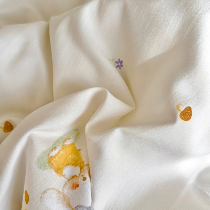 91家纺网 家纺一手货源 找家纺 金蕊阁 2025新款A类水洗双层纱夏被大豆夏被夏凉被空调被花语兔