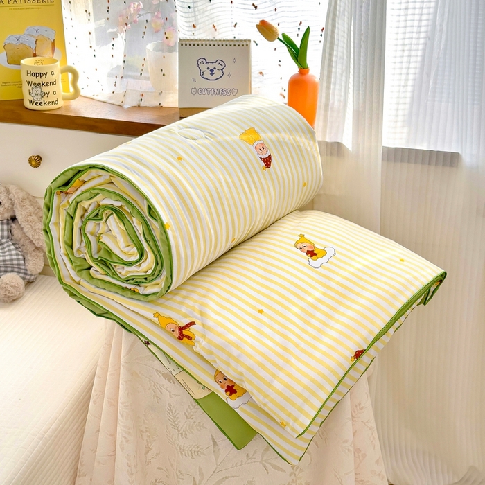 金蕊阁 2025新款A类水洗双层纱夏被大豆夏被夏凉被空调被可爱宝贝