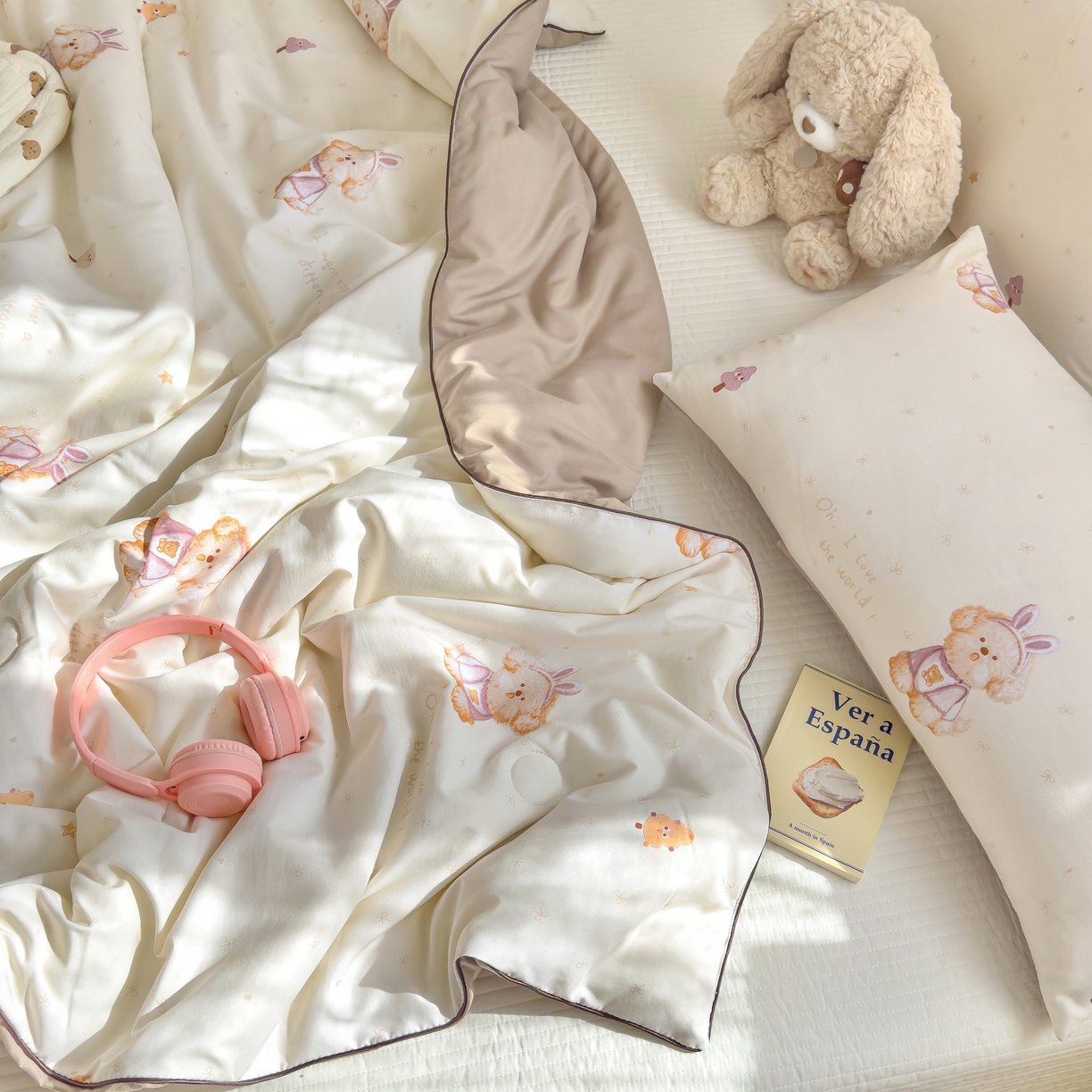 91家纺网 家纺一手货源 找家纺 金蕊阁 2025新款A类水洗双层纱夏被大豆夏被夏凉被空调被乐奇