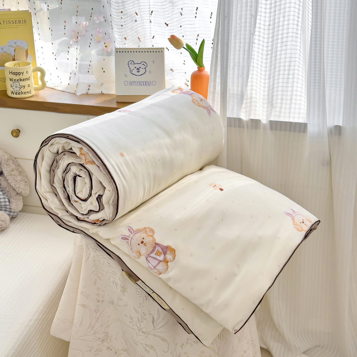 金蕊阁 2025新款A类水洗双层纱夏被大豆夏被夏凉被空调被乐奇