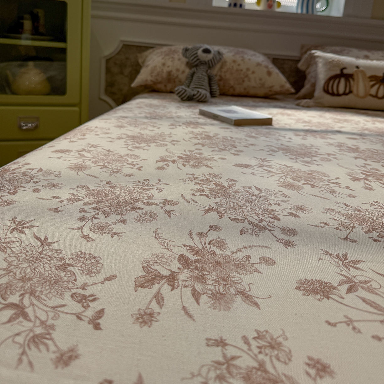 91家纺网 家纺一手货源 找家纺 （总）蓝邻家纺 2026年新款全棉纯棉棉麻复古风单床单单品床单单件场景一