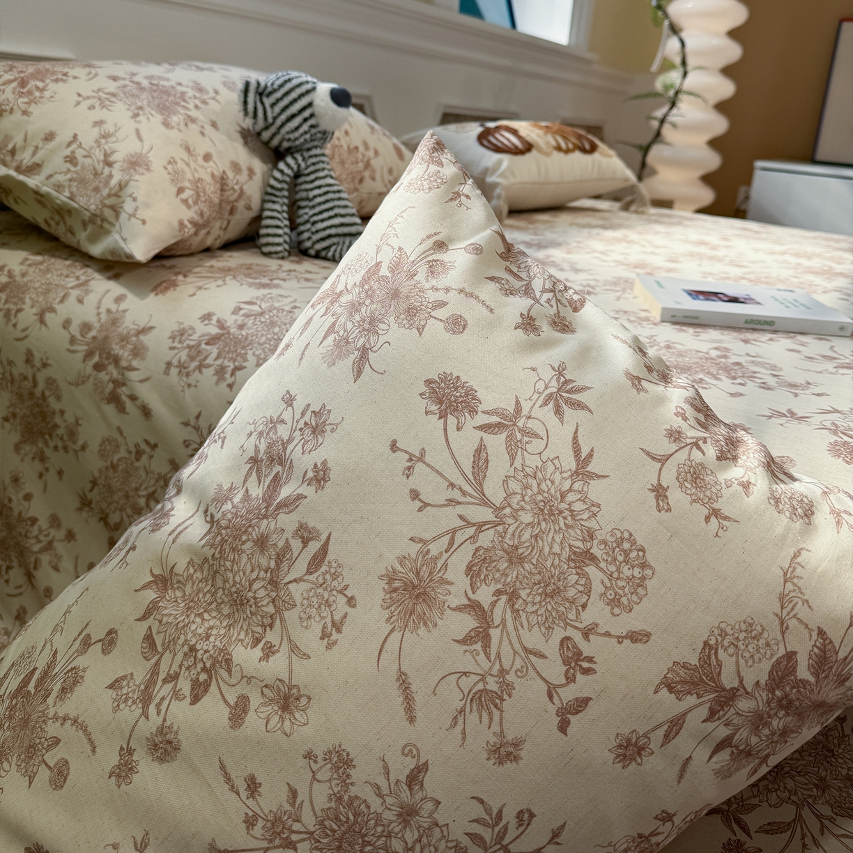 91家纺网 家纺一手货源 找家纺 （总）蓝邻家纺 2026年新款全棉纯棉棉麻复古风单床单单品床单单件场景一