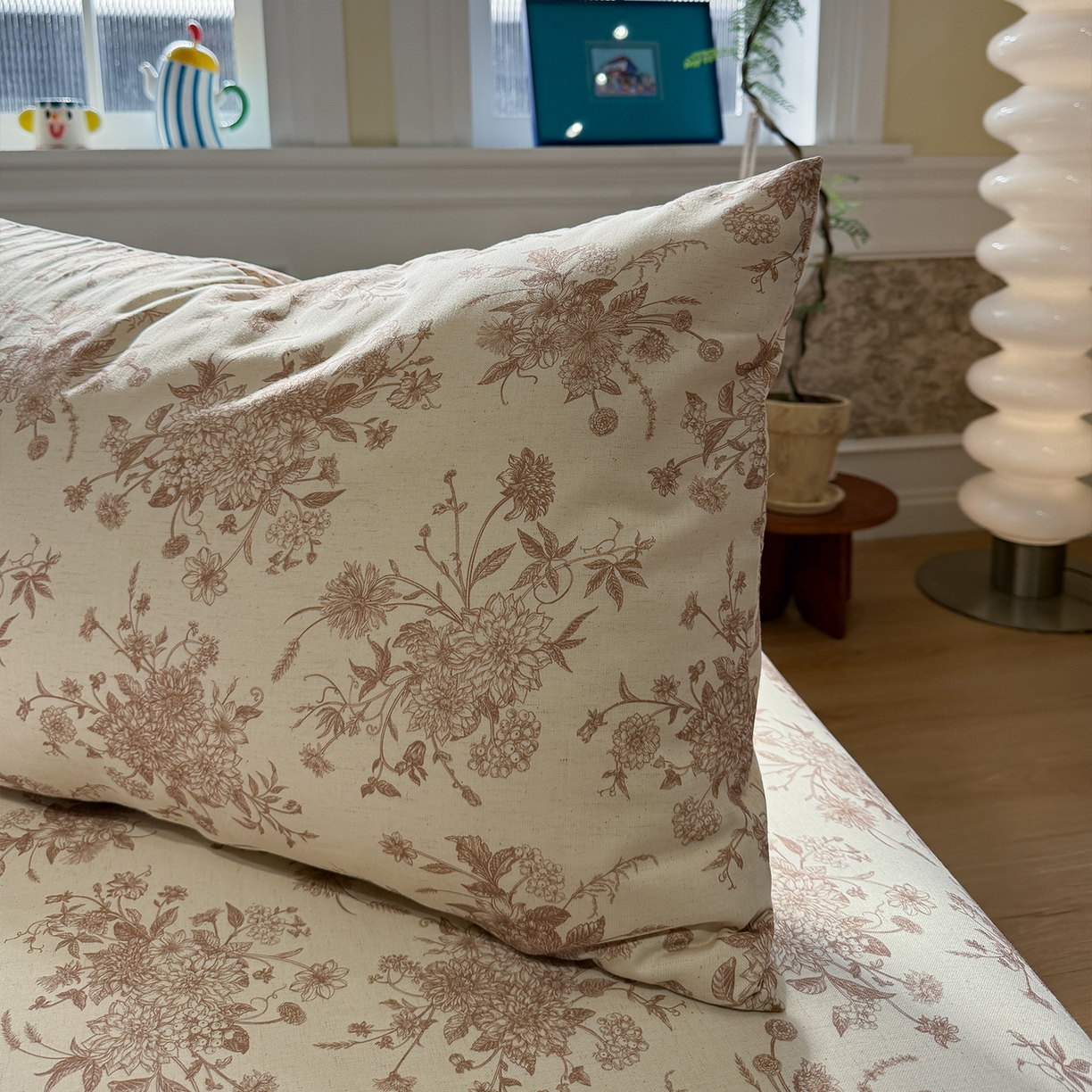 91家纺网 家纺一手货源 找家纺 （总）蓝邻家纺 2026年新款全棉纯棉棉麻复古风单床单单品床单单件场景一