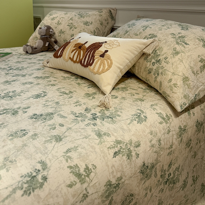 91家纺网 家纺一手货源 找家纺 （总）蓝邻家纺 2026年新款全棉纯棉棉麻复古风单床单单品床单单件场景一