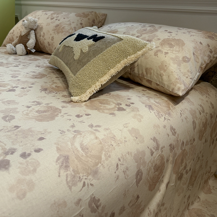 91家纺网 家纺一手货源 找家纺 （总）蓝邻家纺 2026年新款全棉纯棉棉麻复古风单床单单品床单单件场景一