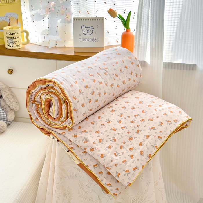 金蕊阁 2025新款A类水洗双层纱夏被大豆夏被夏凉被空调被小橙集