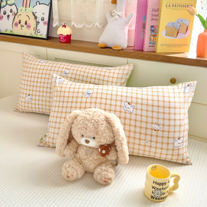 91家纺网 家纺一手货源 找家纺 金蕊阁 2025新款A类水洗双层纱夏被大豆夏被夏凉被空调被小狗乐园