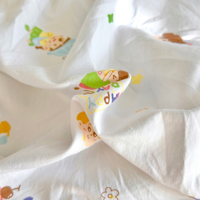 91家纺网 家纺一手货源 找家纺 金蕊阁 2025新款A类水洗双层纱夏被大豆夏被夏凉被空调被小新乐园