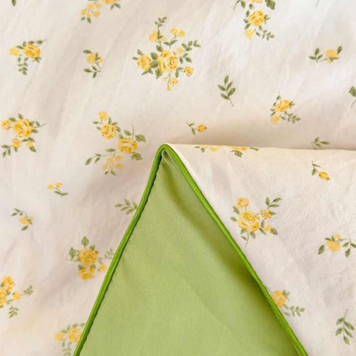 91家纺网 家纺一手货源 找家纺 金蕊阁 2025新款A类水洗双层纱夏被大豆夏被夏凉被空调被花间梦