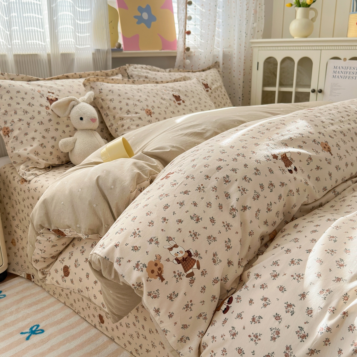 91家纺网 家纺一手货源 找家纺 （总）典雅家纺 2026新款12868全棉纯棉印花四件套