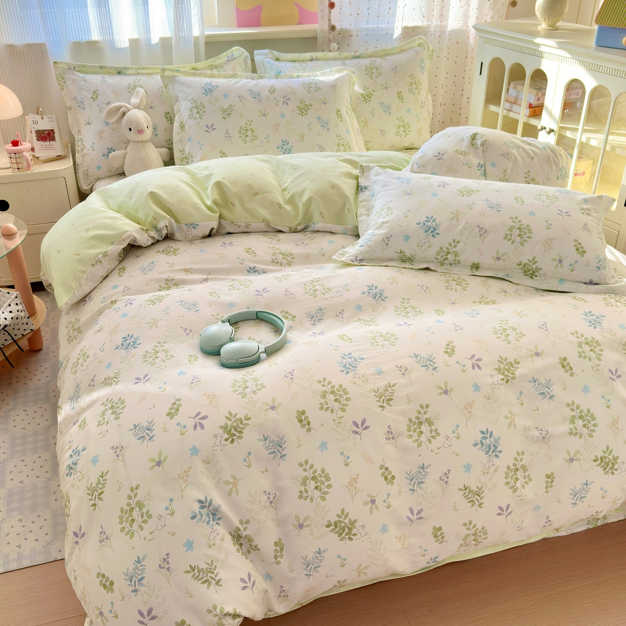 91家纺网 家纺一手货源 找家纺 典雅家纺 2026新款12868全棉纯棉印花四件套 花丛小艺