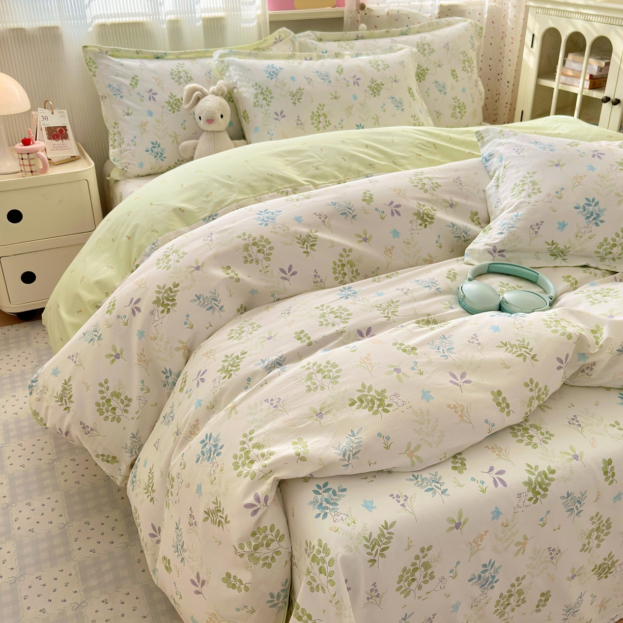 91家纺网 家纺一手货源 找家纺 典雅家纺 2026新款12868全棉纯棉印花四件套 花丛小艺