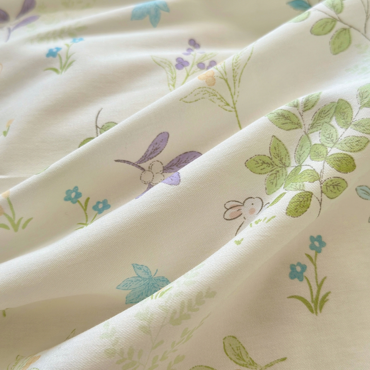 91家纺网 家纺一手货源 找家纺 典雅家纺 2026新款12868全棉纯棉印花四件套 花丛小艺