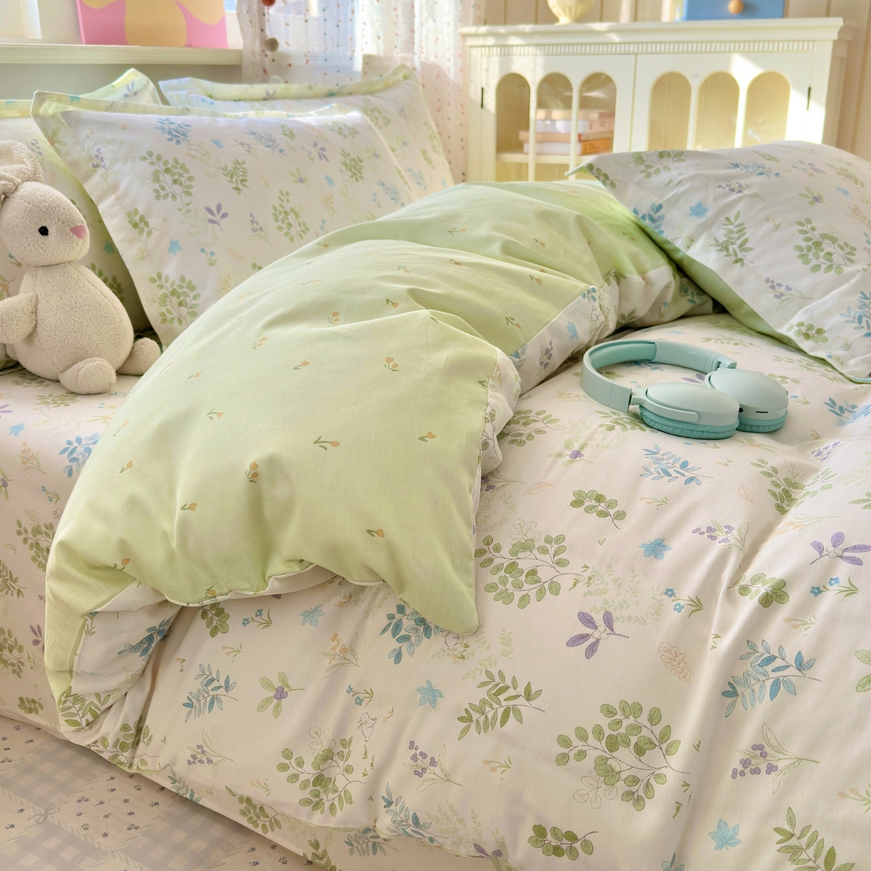 91家纺网 家纺一手货源 找家纺 典雅家纺 2026新款12868全棉纯棉印花四件套 花丛小艺