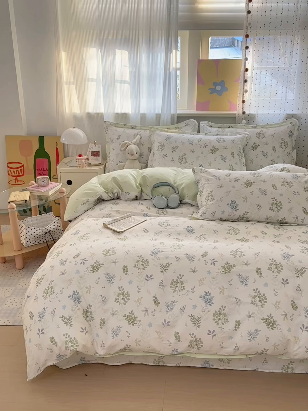 91家纺网 家纺一手货源 找家纺 典雅家纺 2026新款12868全棉纯棉印花四件套 花丛小艺