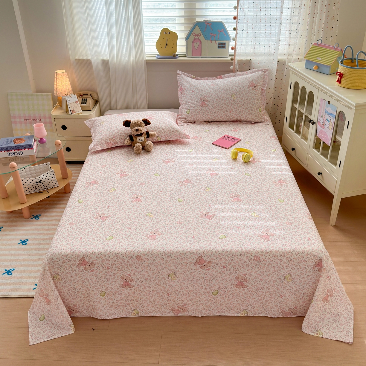 91家纺网 家纺一手货源 找家纺 典雅家纺 2026新款12868全棉纯棉印花四件套 花样萌宠