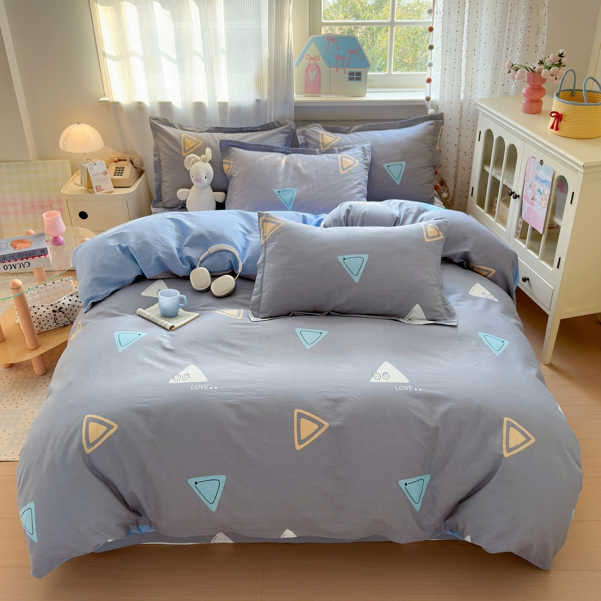 91家纺网 家纺一手货源 找家纺 典雅家纺 2026新款12868全棉纯棉印花四件套 吉米