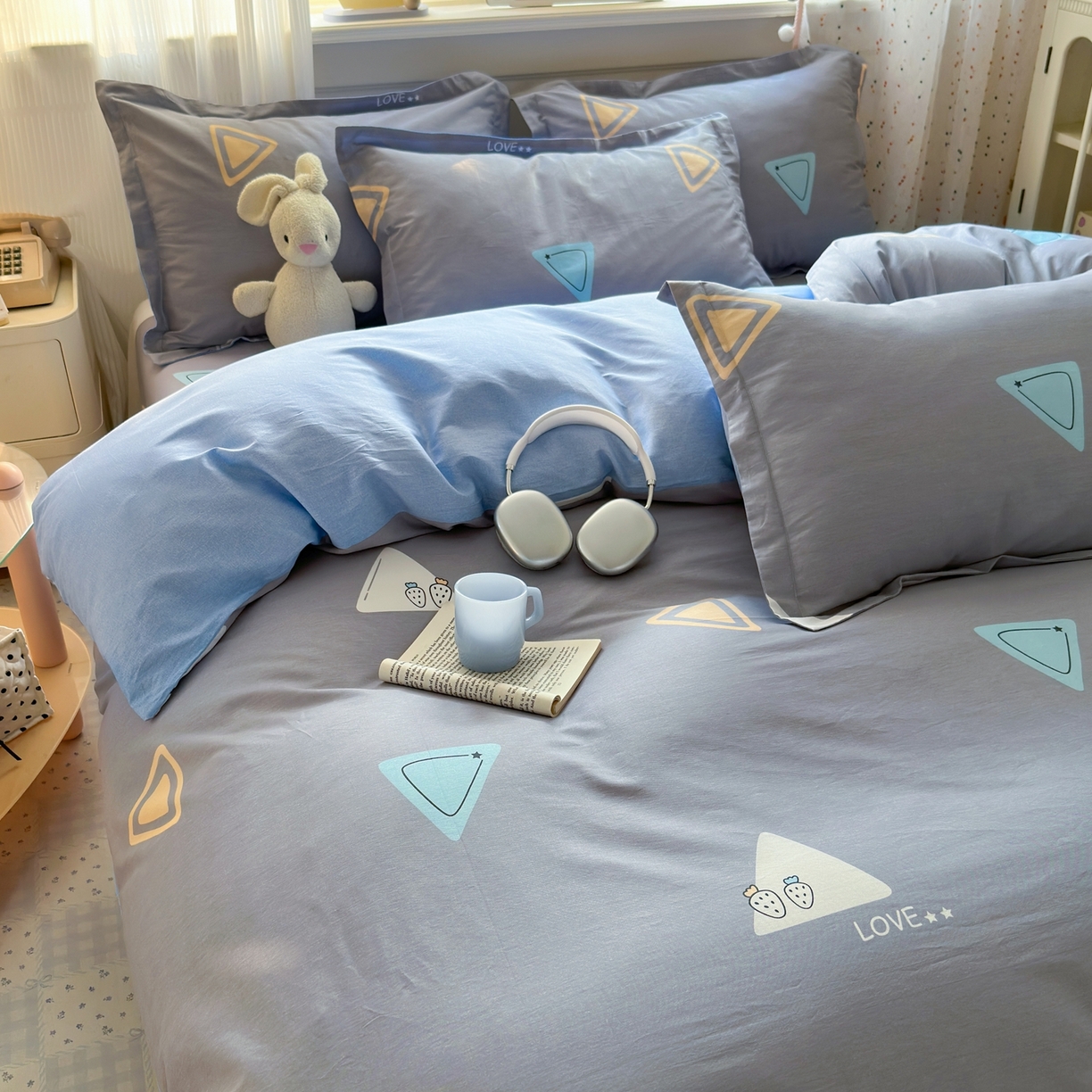 91家纺网 家纺一手货源 找家纺 典雅家纺 2026新款12868全棉纯棉印花四件套 吉米