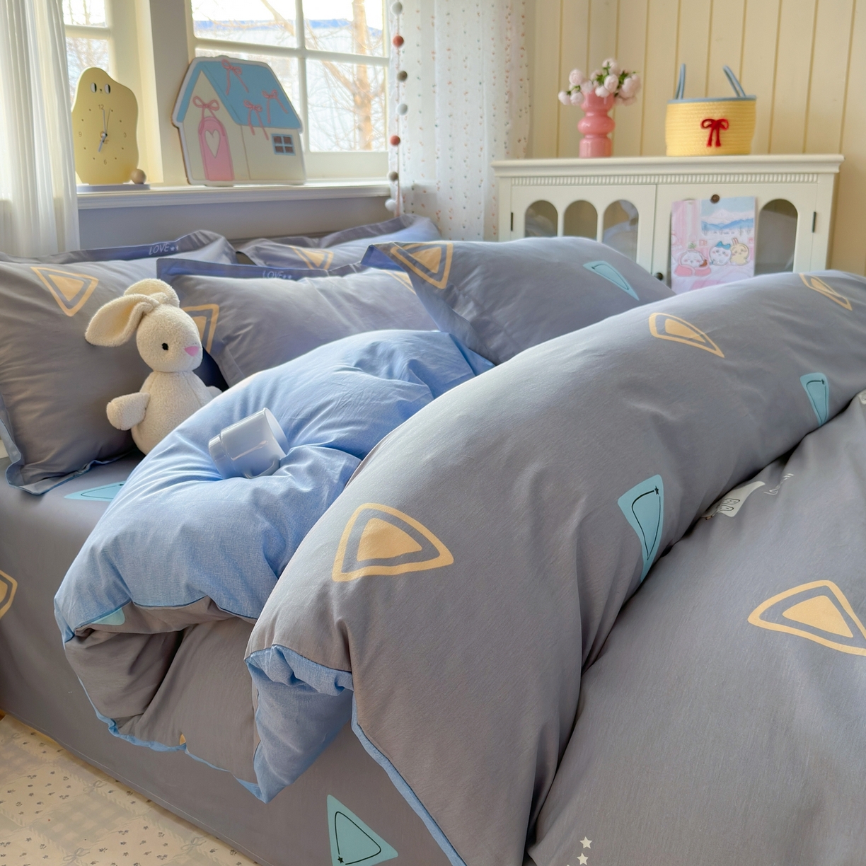 91家纺网 家纺一手货源 找家纺 典雅家纺 2026新款12868全棉纯棉印花四件套 吉米