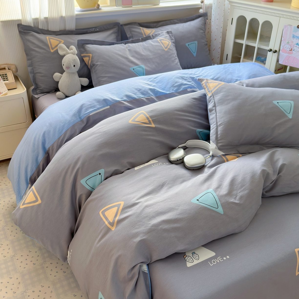 91家纺网 家纺一手货源 找家纺 典雅家纺 2026新款12868全棉纯棉印花四件套 吉米