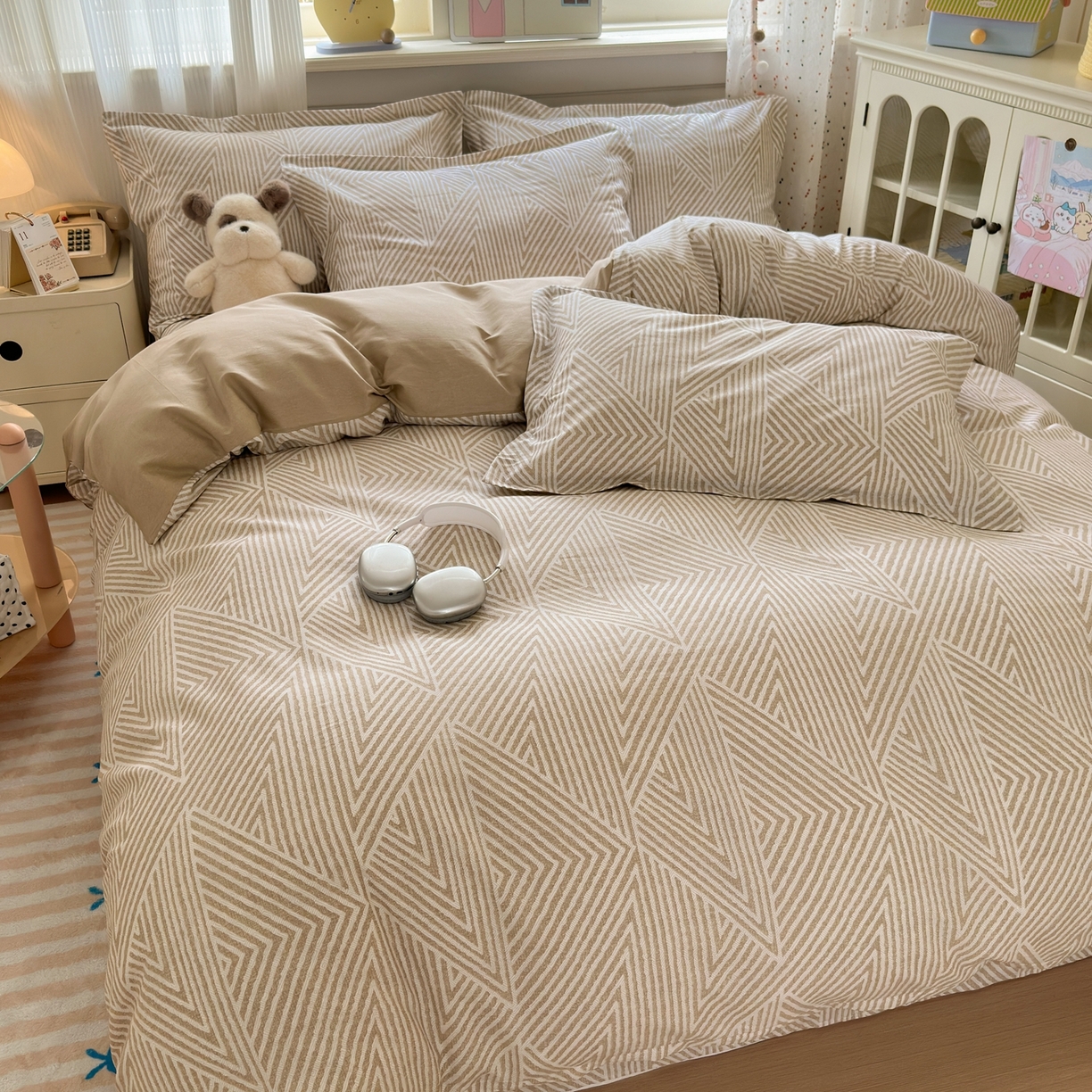 91家纺网 家纺一手货源 找家纺 典雅家纺 2026新款12868全棉纯棉印花四件套 卢卡斯