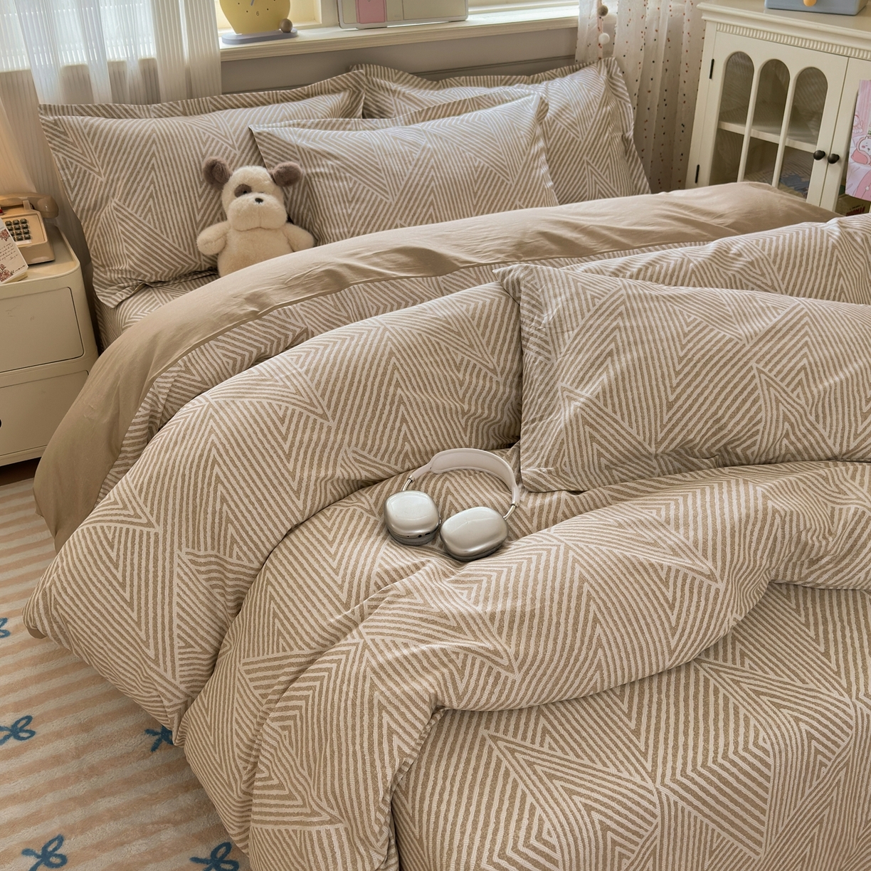 91家纺网 家纺一手货源 找家纺 典雅家纺 2026新款12868全棉纯棉印花四件套 卢卡斯