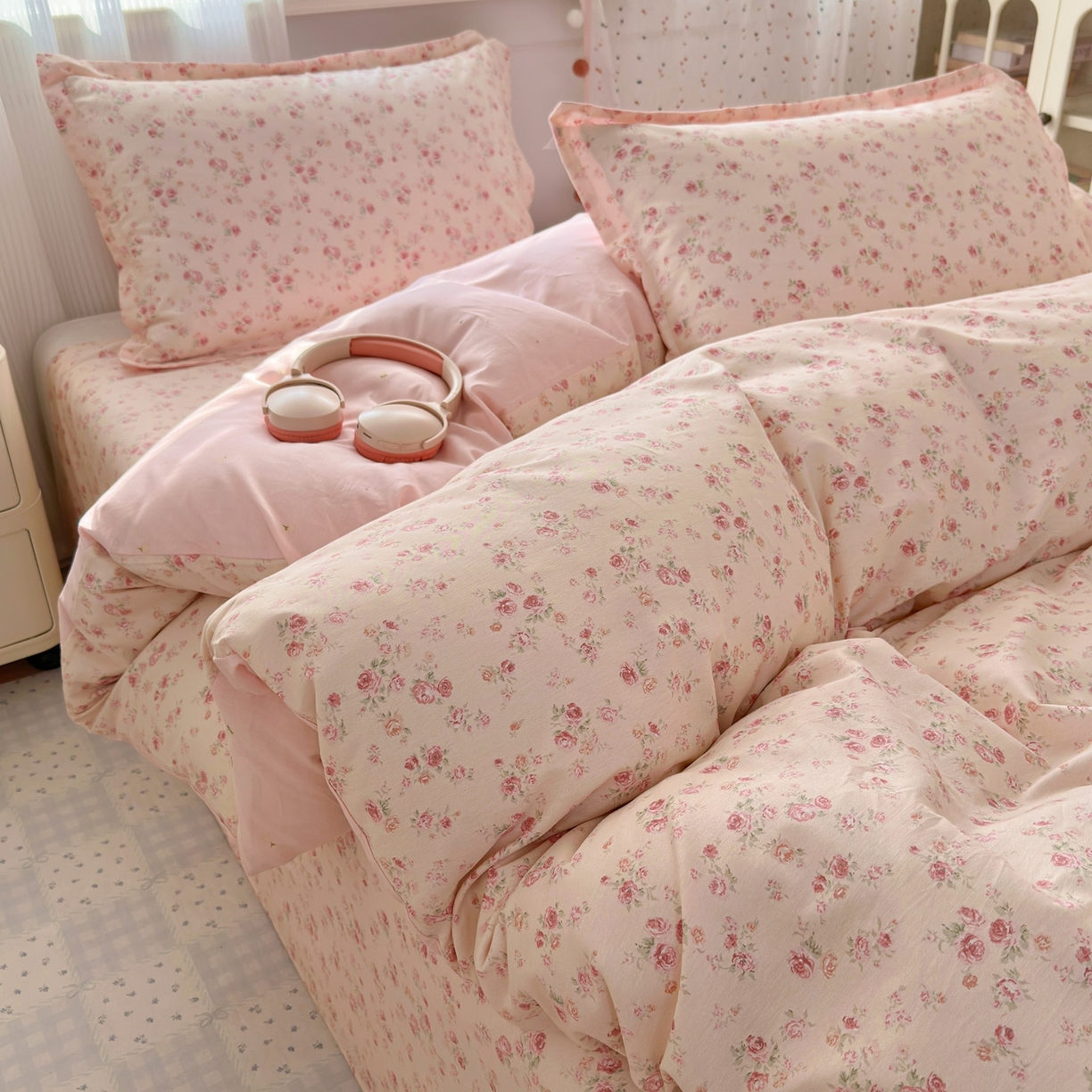 91家纺网 家纺一手货源 找家纺 典雅家纺 2026新款12868全棉纯棉印花四件套 沁语繁花