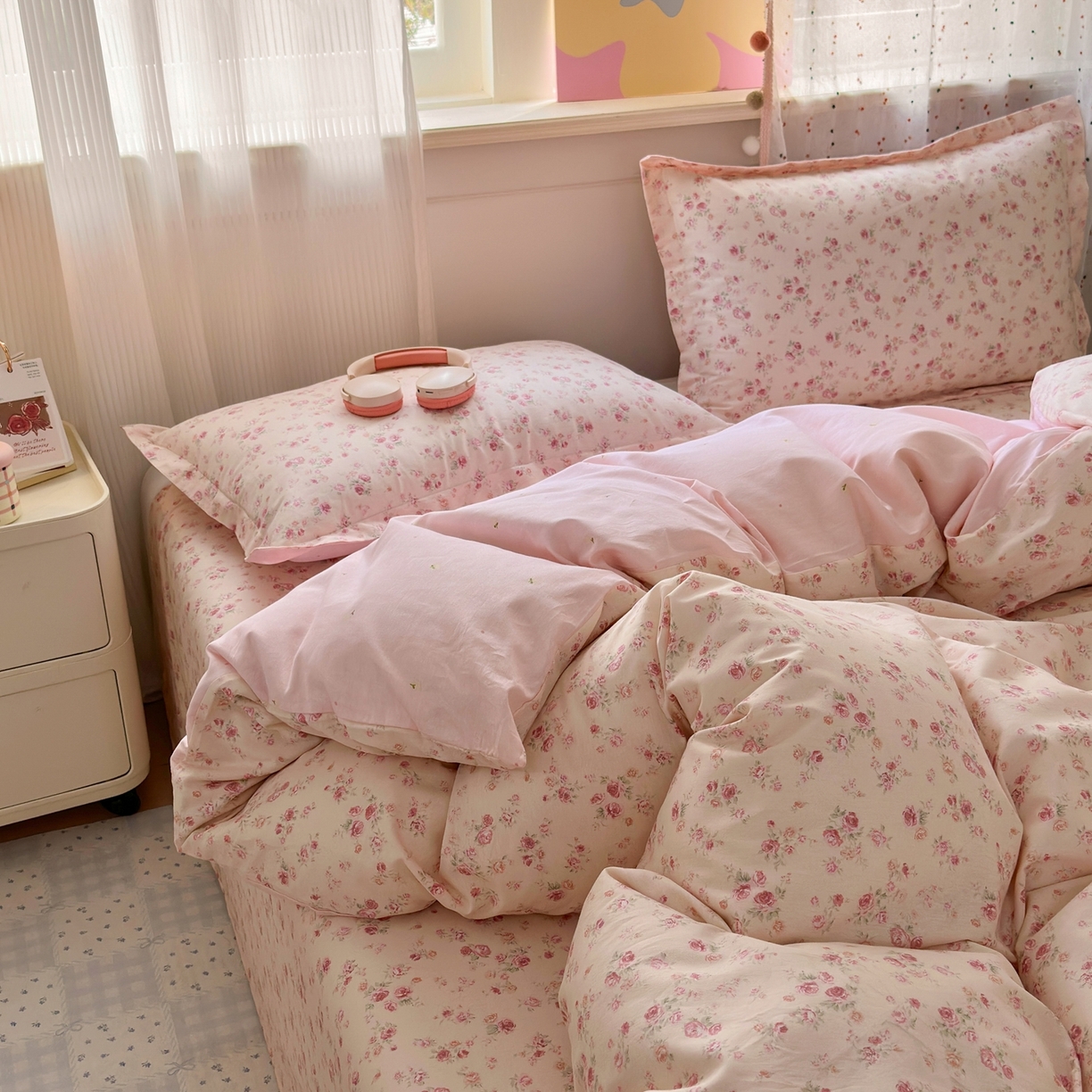 91家纺网 家纺一手货源 找家纺 典雅家纺 2026新款12868全棉纯棉印花四件套 沁语繁花