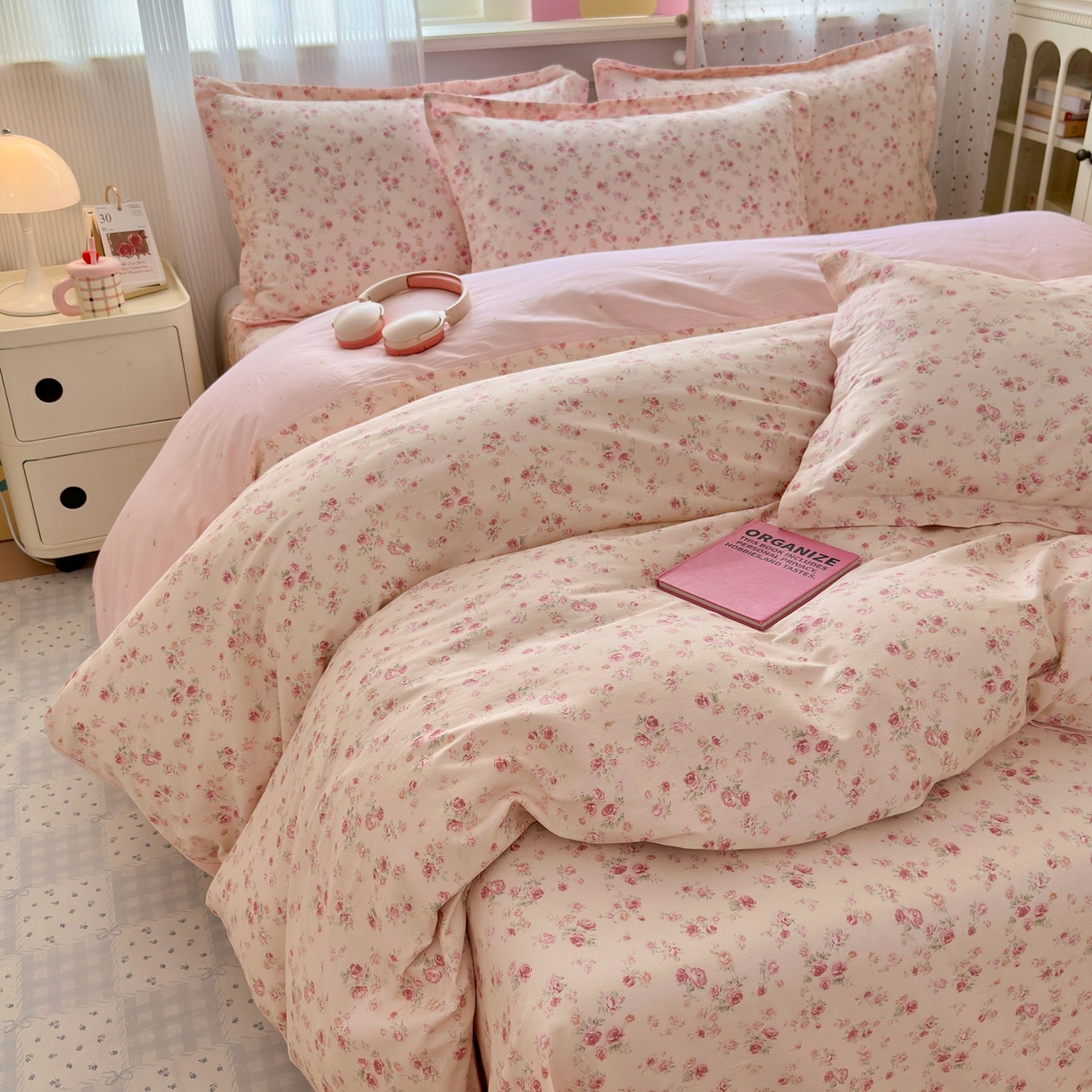 91家纺网 家纺一手货源 找家纺 典雅家纺 2026新款12868全棉纯棉印花四件套 沁语繁花