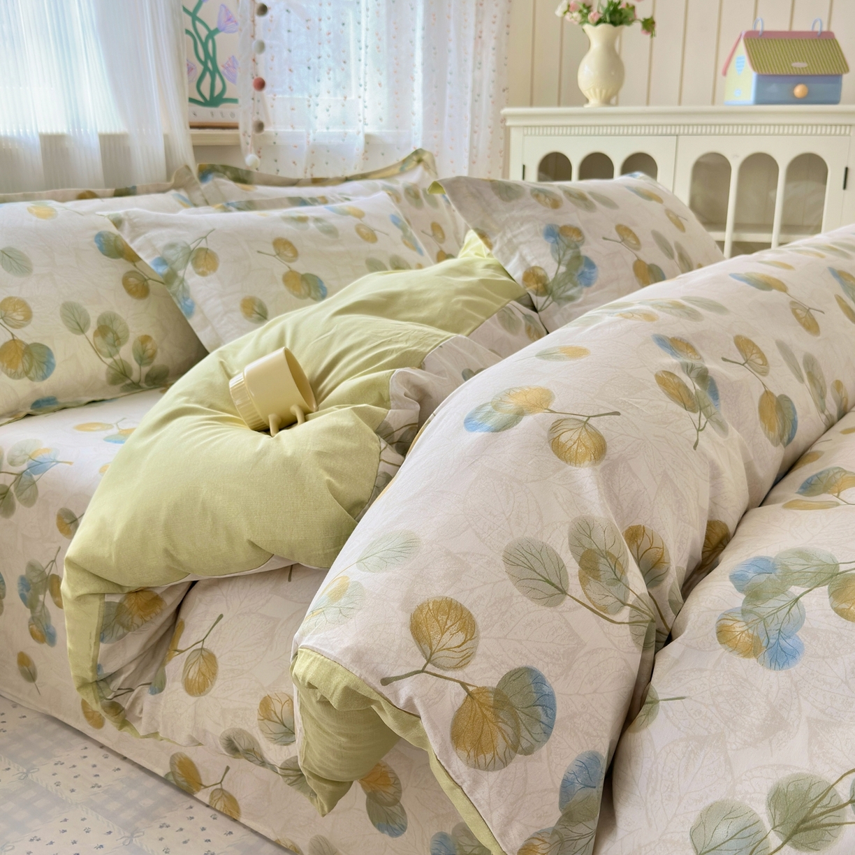 典雅家纺 2026新款12868全棉纯棉印花四件套 秋飘铃