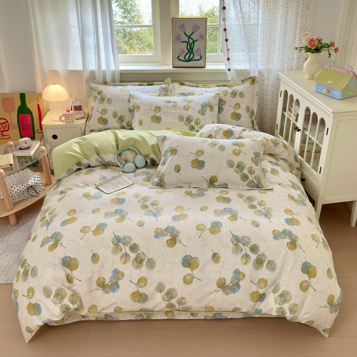 91家纺网 家纺一手货源 找家纺 典雅家纺 2026新款12868全棉纯棉印花四件套 秋飘铃