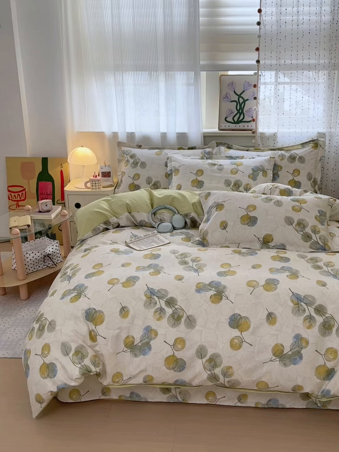 91家纺网 家纺一手货源 找家纺 典雅家纺 2026新款12868全棉纯棉印花四件套 秋飘铃