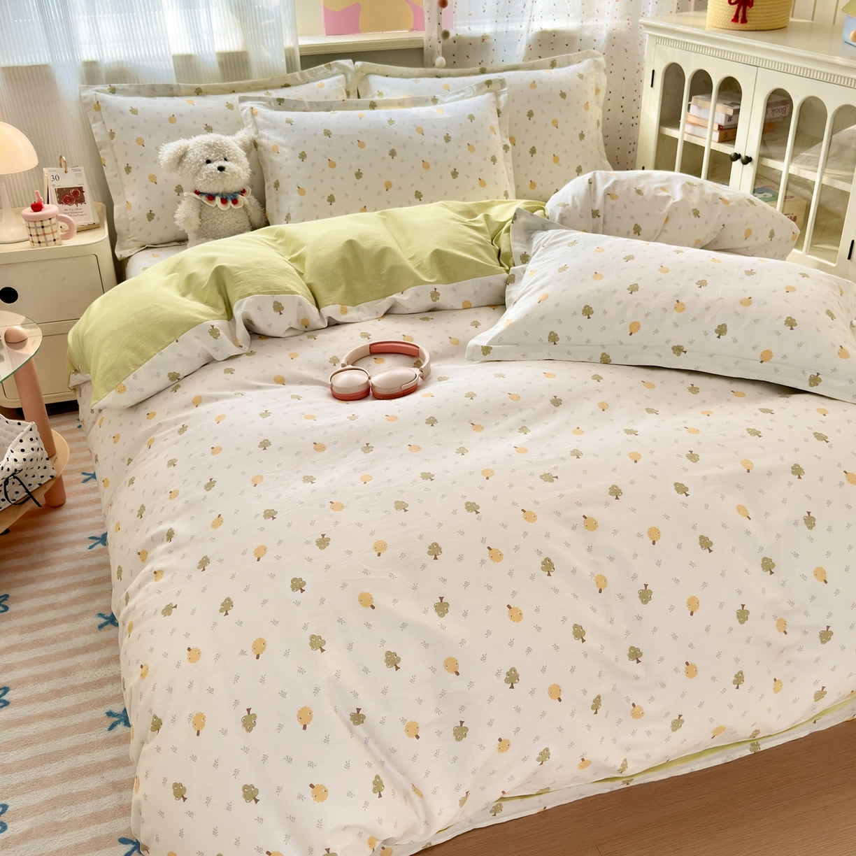 91家纺网 家纺一手货源 找家纺 典雅家纺 2026新款12868全棉纯棉印花四件套 树拾光