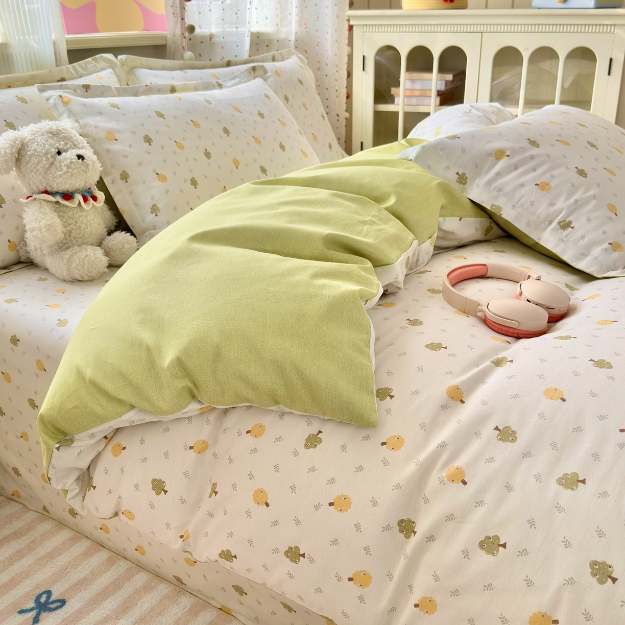 91家纺网 家纺一手货源 找家纺 典雅家纺 2026新款12868全棉纯棉印花四件套 树拾光